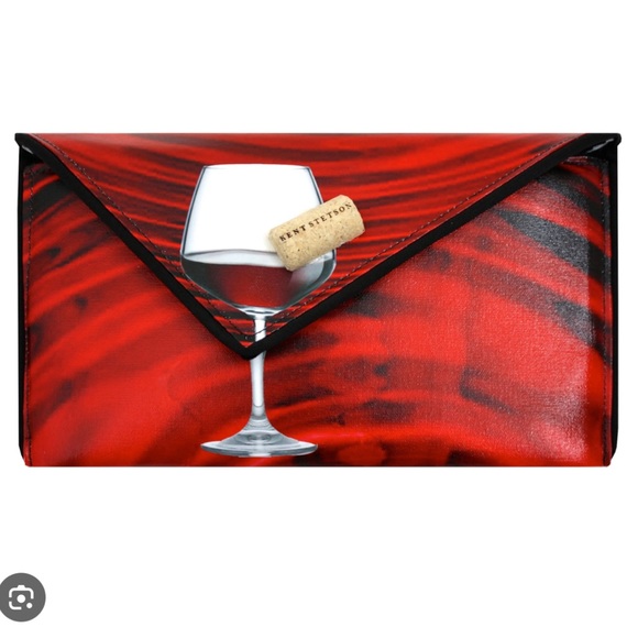 Kent Stetson Signature Collection “Red Wine” Clutch. Good to great condition. - Picture 2 of 9